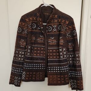 Coldwater Creek Brown Patterned Women's Jacket